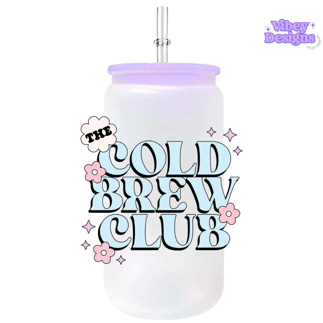 UV-DTF Transfer for Bottle, Glass, Mug, Diary - Cold Brew Club