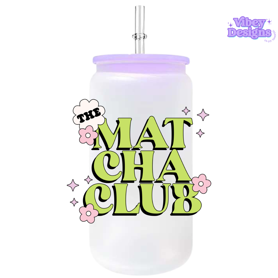 UV-DTF Transfer for Bottle, Glass, Mug, Diary - Matcha Club