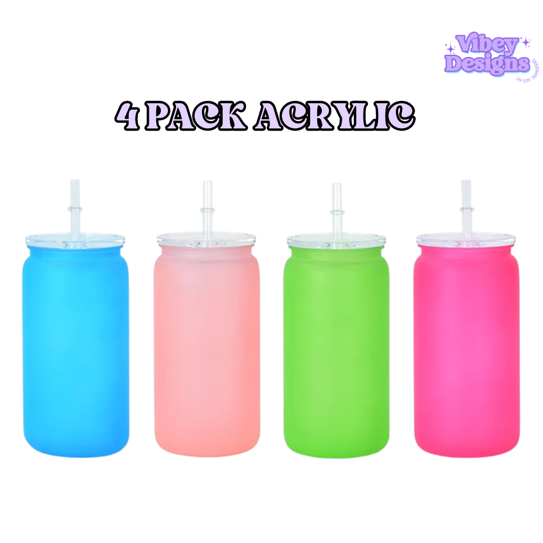 Plastic 16oz Neon Style Libbey - Set Of 4