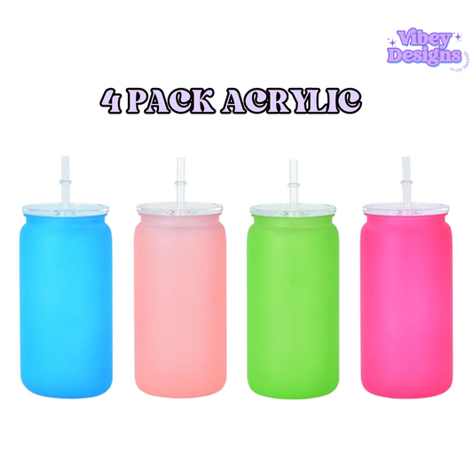 Plastic 16oz Neon Style Libbey - Set Of 4