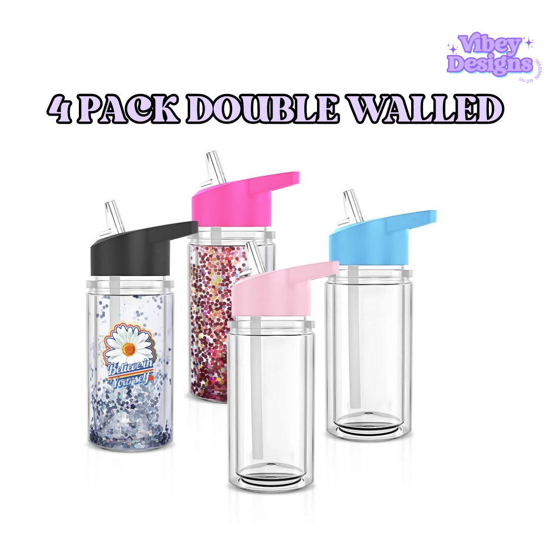 Double Walled Drink Bottle 300ml - Set Of 4