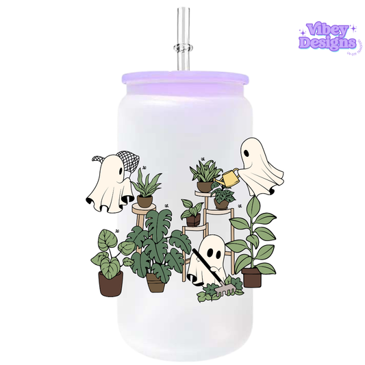 UV-DTF Transfer for Bottle, Glass, Mug, Diary - Ghosty Plants