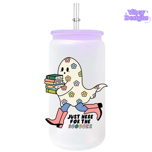 UV-DTF Transfer for Bottle, Glass, Mug, Diary - Here for the boooks