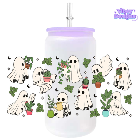 Uv Dtf Wrap For 16oz Libbey Glass - Ghostie Plants