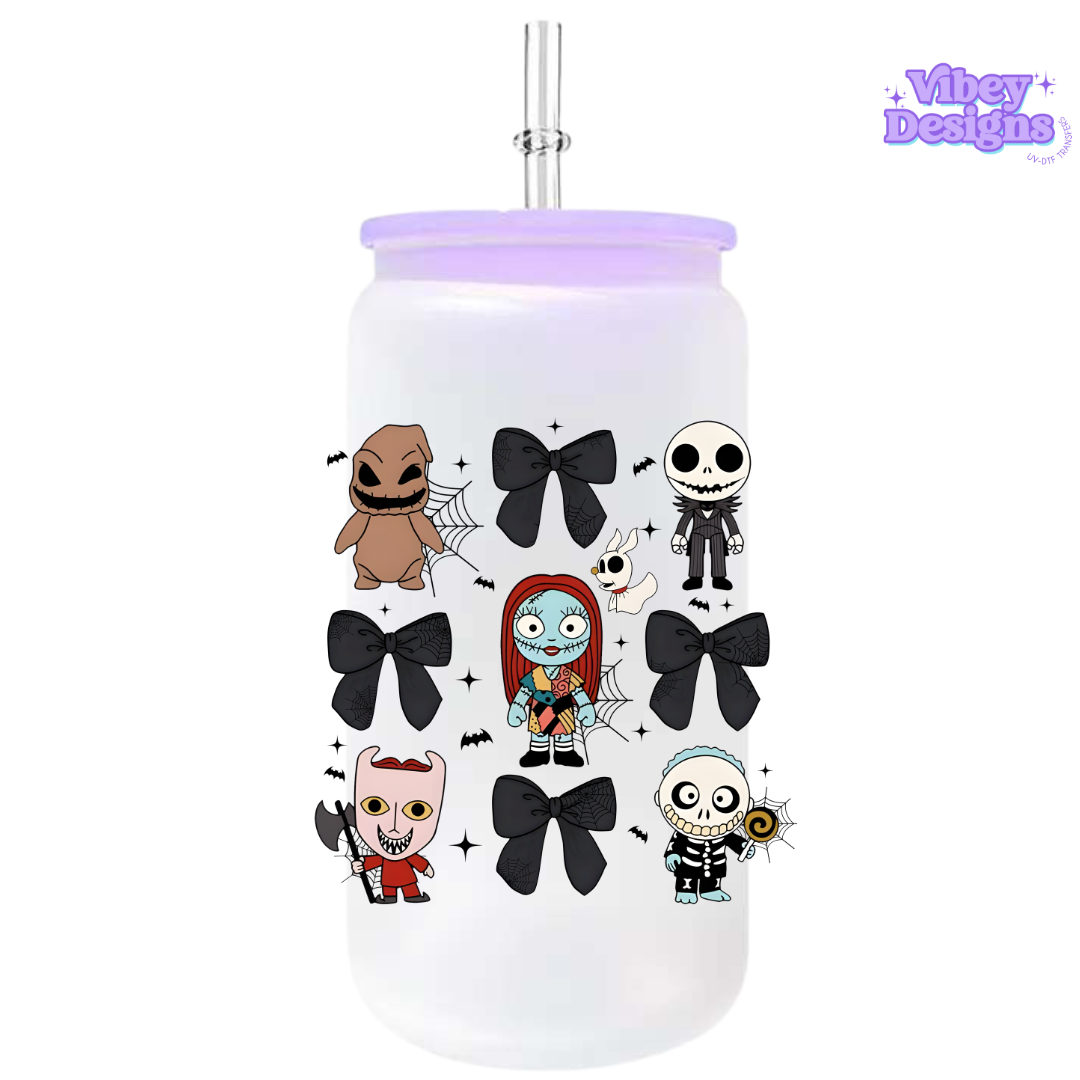 UV-DTF Transfer for Bottle, Glass, Mug, Diary - Nightmare Bows