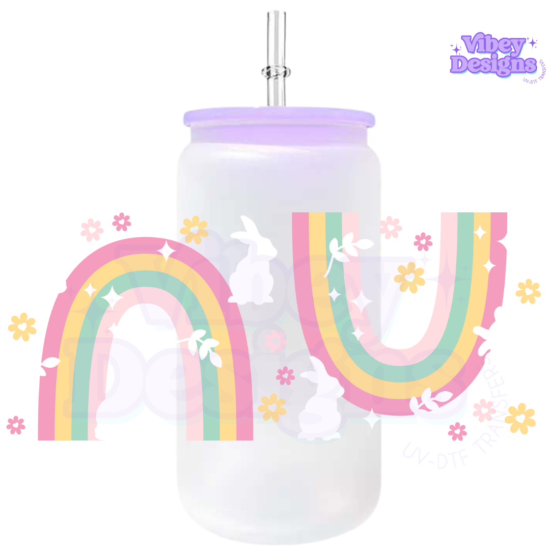 Uv Dtf Wrap For 16oz Libbey Glass - Pastel Easter