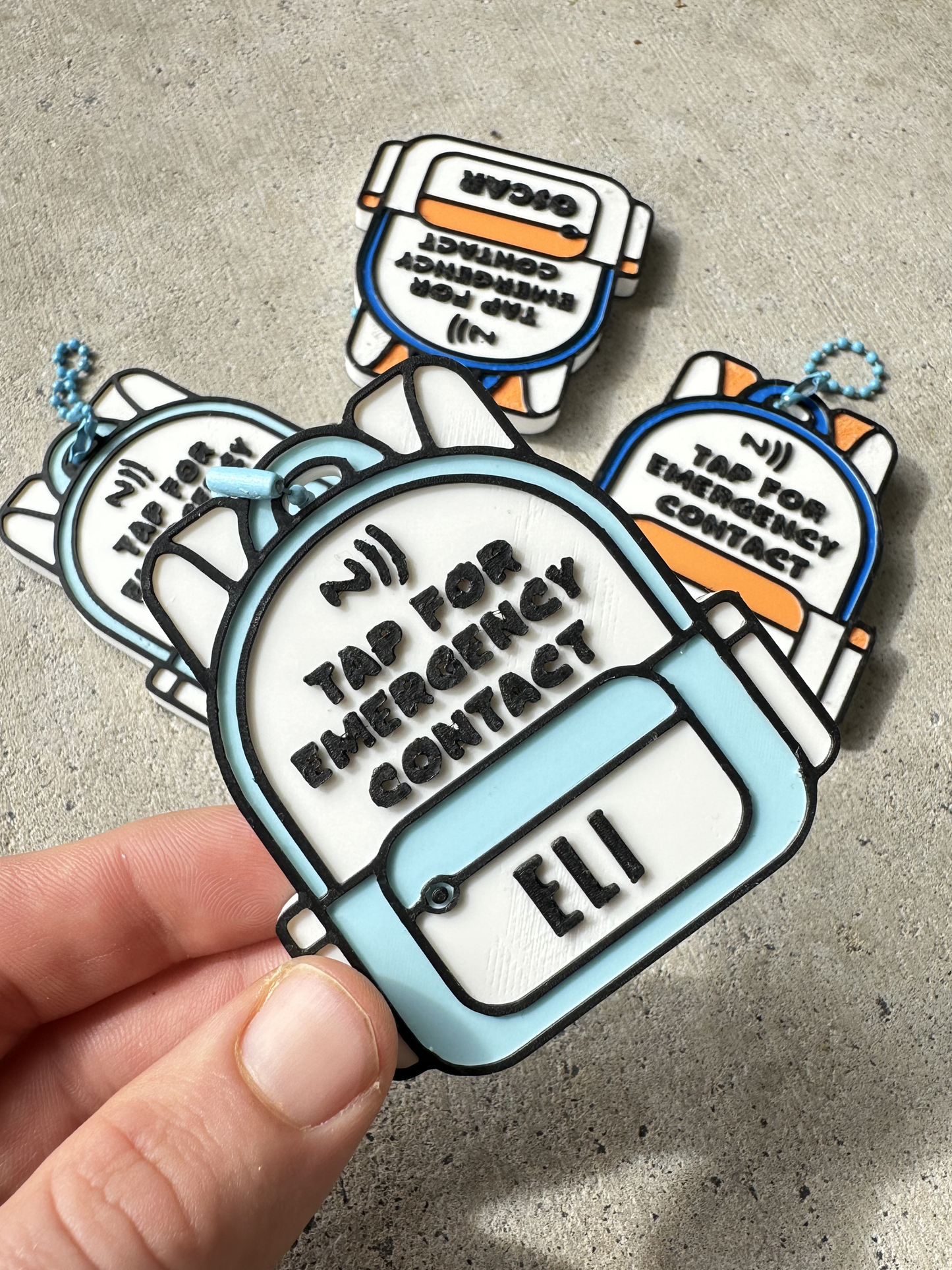 Custom NFC Emergency Contact Bag Tag