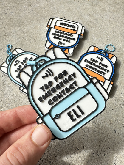 Custom NFC Emergency Contact Bag Tag