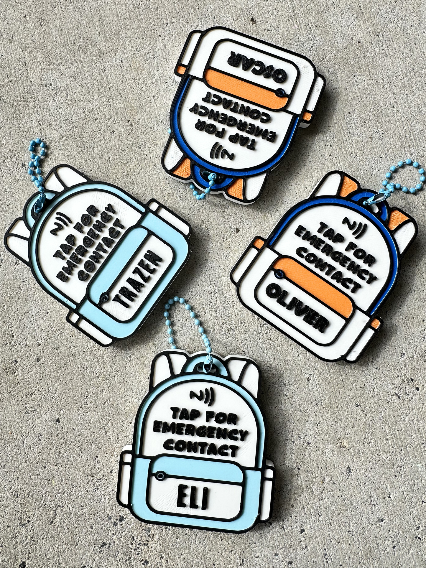 Custom NFC Emergency Contact Bag Tag