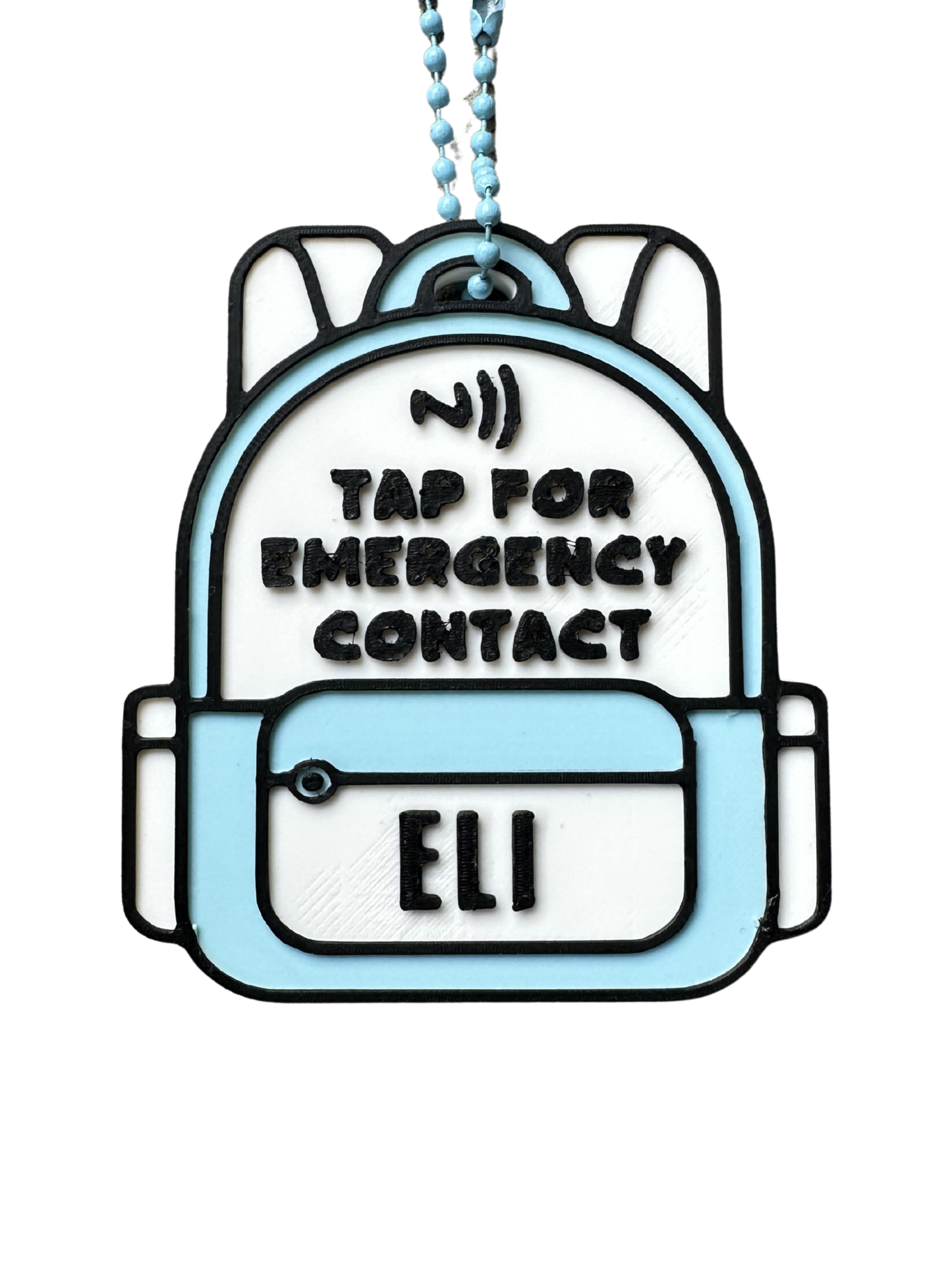 Custom NFC Emergency Contact Bag Tag