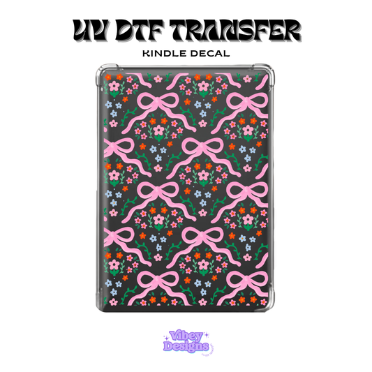 UV DTF Kindle Decal - Coquette Garden