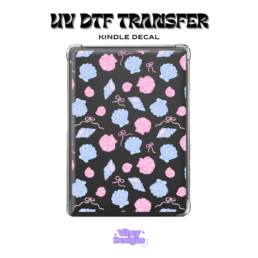UV DTF Kindle Decal - Pastel Seashells