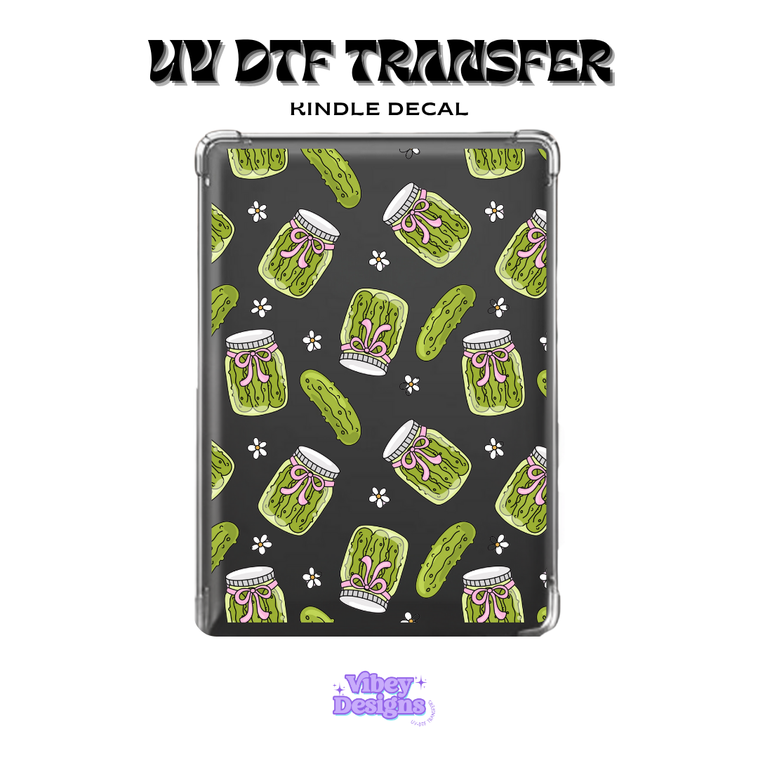 UV DTF Kindle Decal - Pickle Girlie