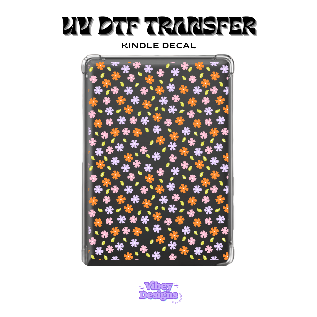 UV DTF Kindle Decal - Flower Garden