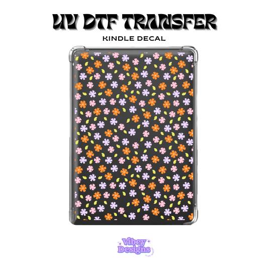 UV DTF Kindle Decal - Flower Garden