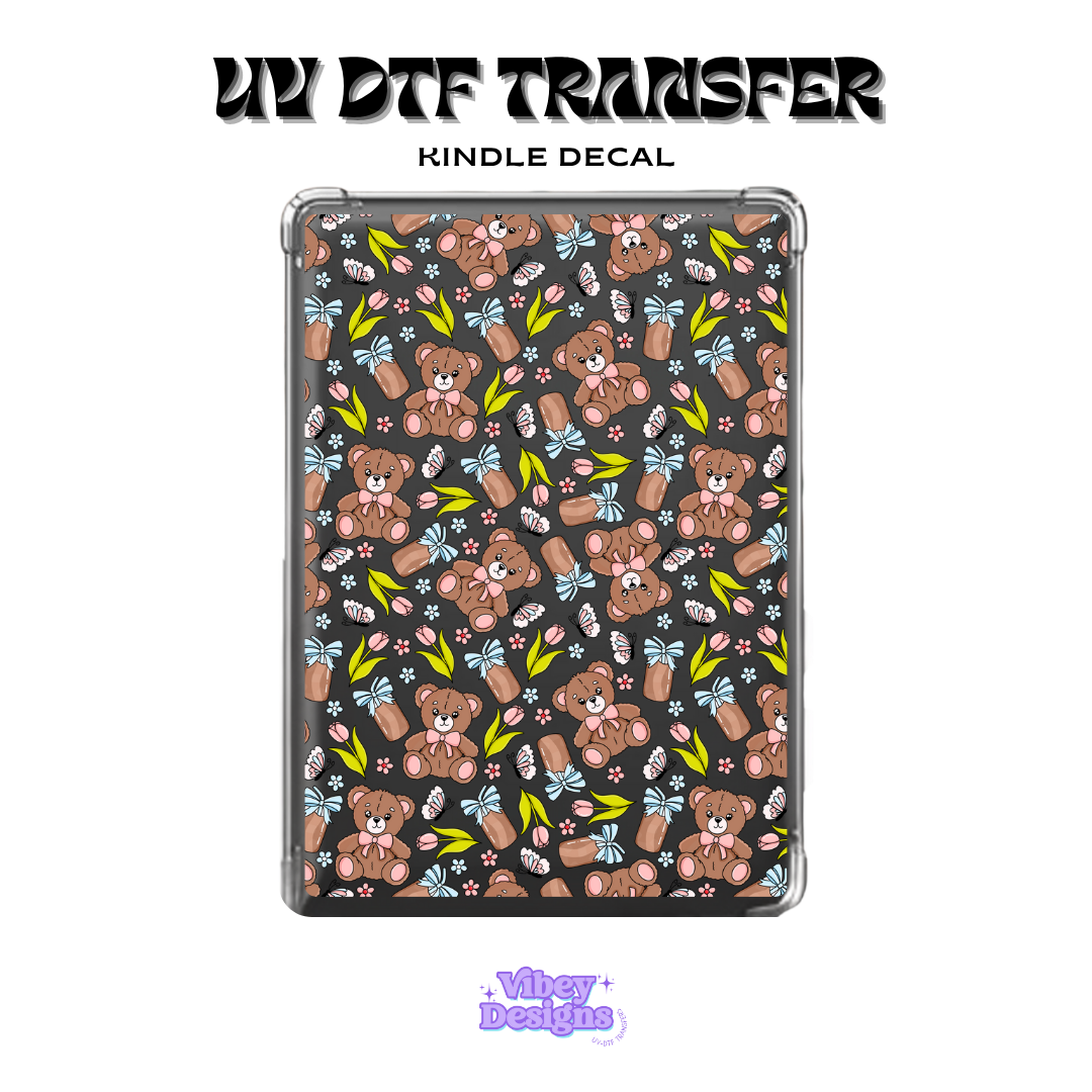 UV DTF Kindle Decal - Coffee Bears