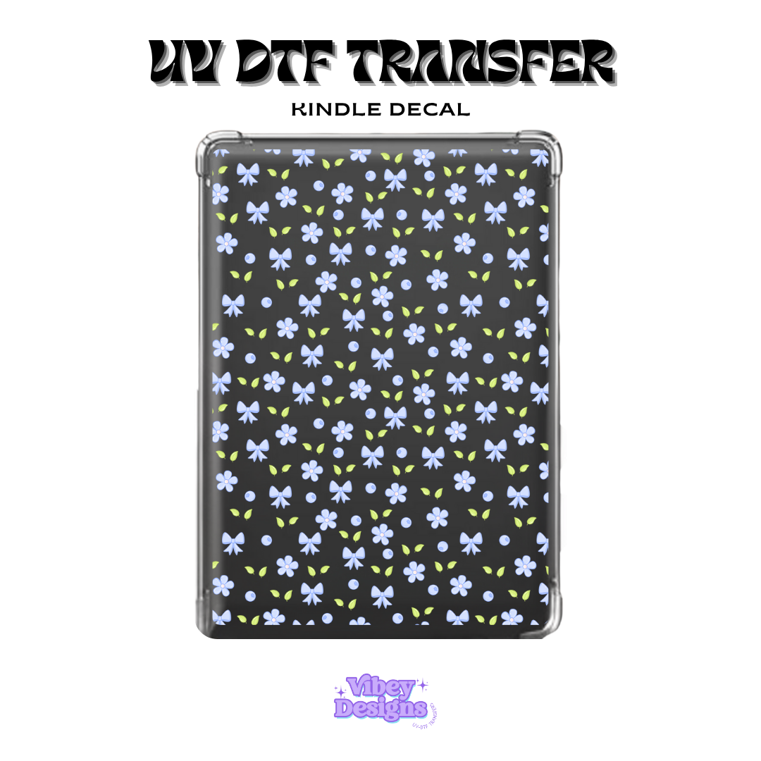 UV DTF Kindle Decal - Blueberry Daisy