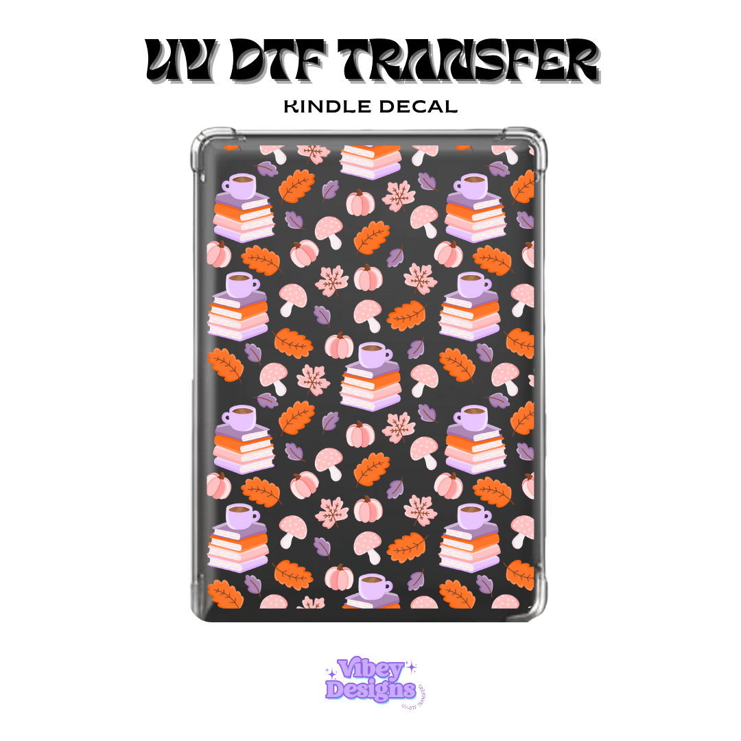 UV DTF Kindle Decal - Fall Reader