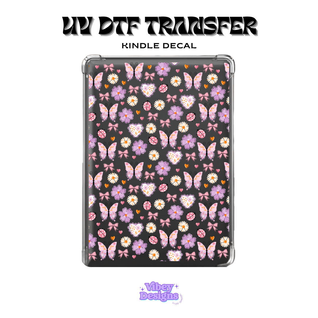 UV DTF Kindle Decal - Butterfly Garden