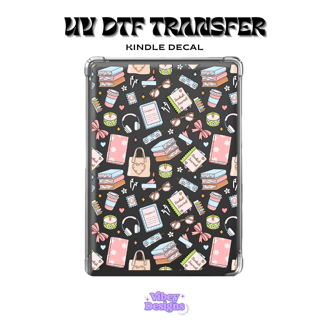UV DTF Kindle Decal - Bookish Girlie