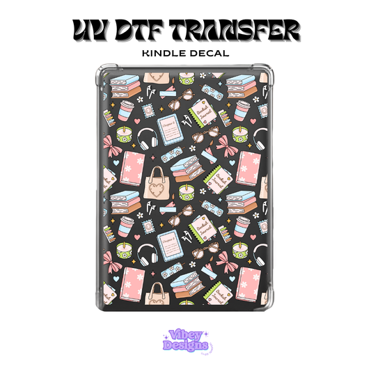 UV DTF Kindle Decal - Bookish Girlie