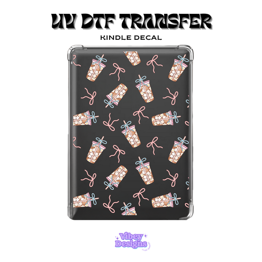 UV DTF Kindle Decal - Cute Coffee