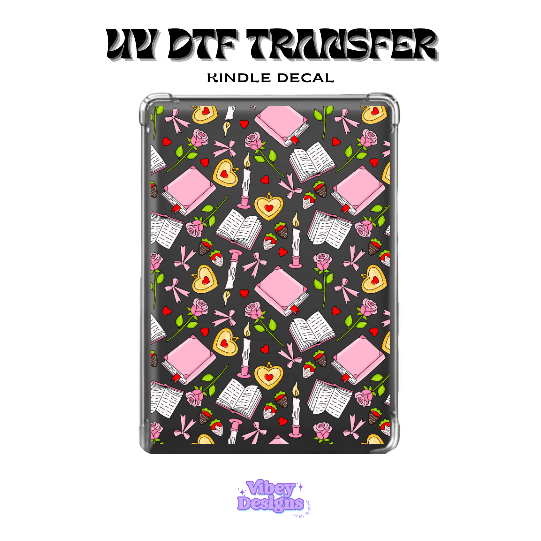 UV DTF Kindle Decal - Romance Reader