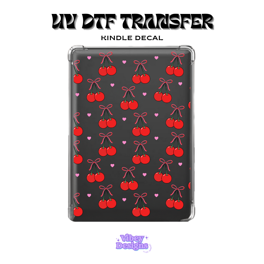 UV DTF Kindle Decal - Simple Cherry