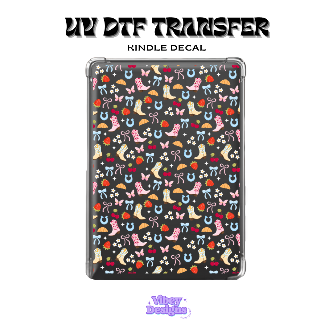 UV DTF Kindle Decal - Cowgirl Essentials
