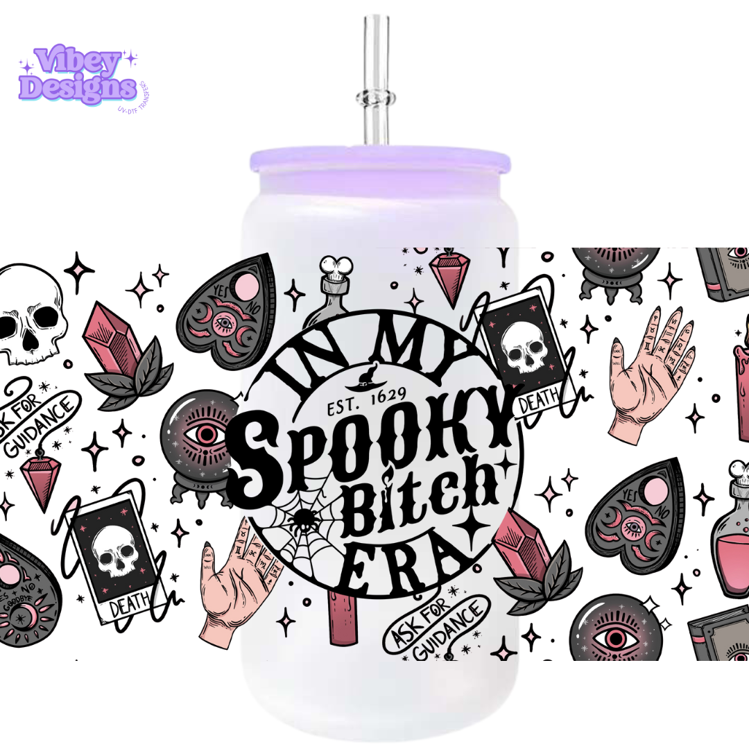 Uv Dtf Wrap For 16oz Libbey Glass - In My Spooky Bit*h Era