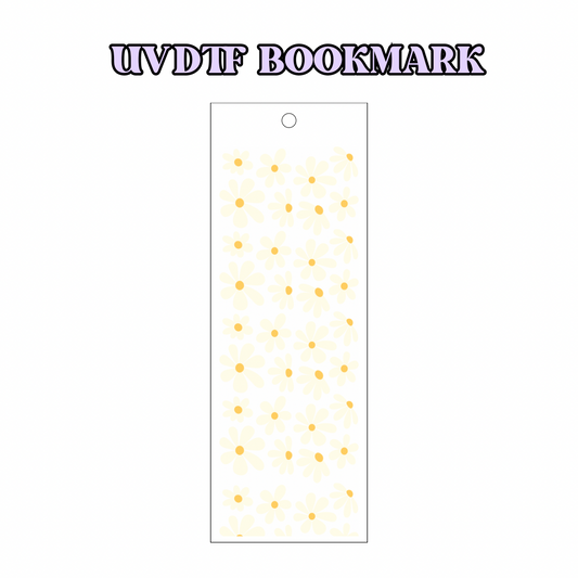 UV-DTF Bookmark Transfer - White Daisies