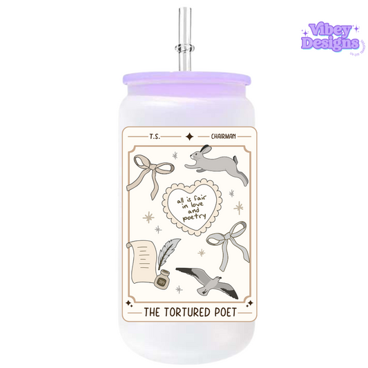 UV-DTF Transfer for Bottle, Glass, Mug, Diary - Taylor The Tortured Poet Tarot