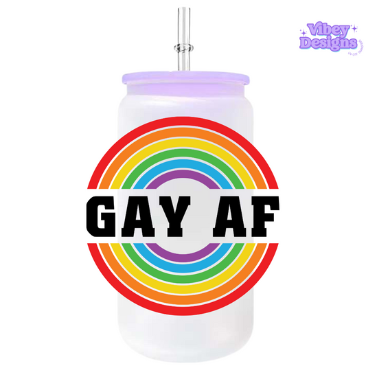 RTS UV-DTF Transfer for Bottle, Glass, Mug, Diary - Gay AF