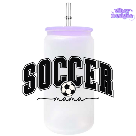 RTS UV-DTF Transfer for Bottle, Glass, Mug, Diary - Soccer Mama