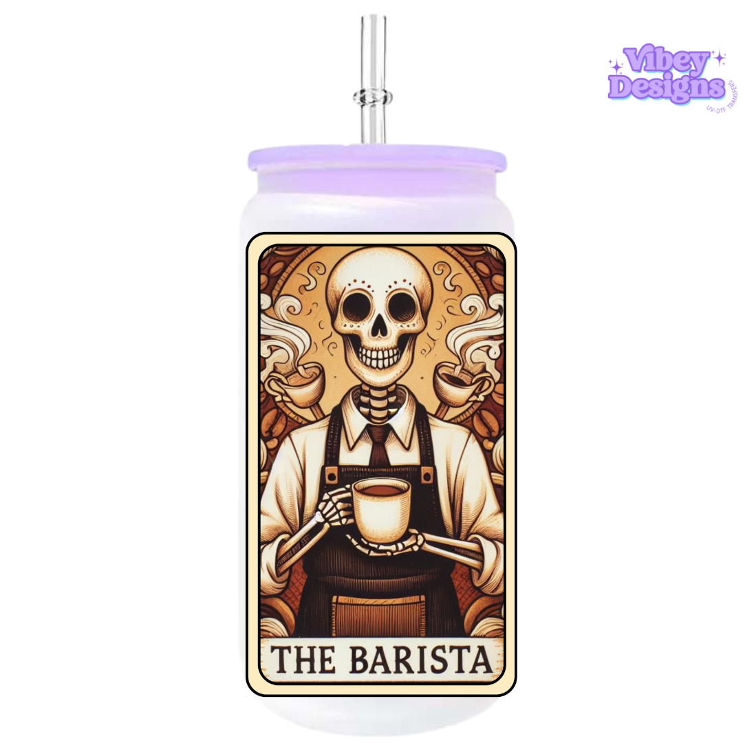 UV-DTF Transfer for Bottle, Glass, Mug, Diary - The Barista