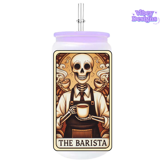 UV-DTF Transfer for Bottle, Glass, Mug, Diary - The Barista