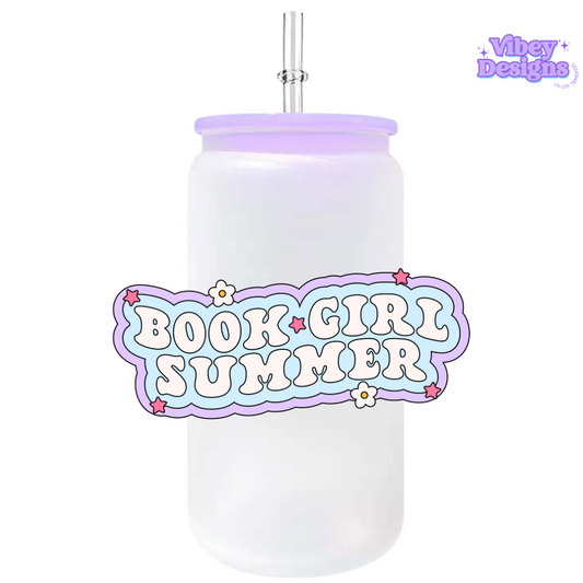 RTS UV-DTF Transfer for Bottle, Glass, Mug, Diary - Book Girl Summer