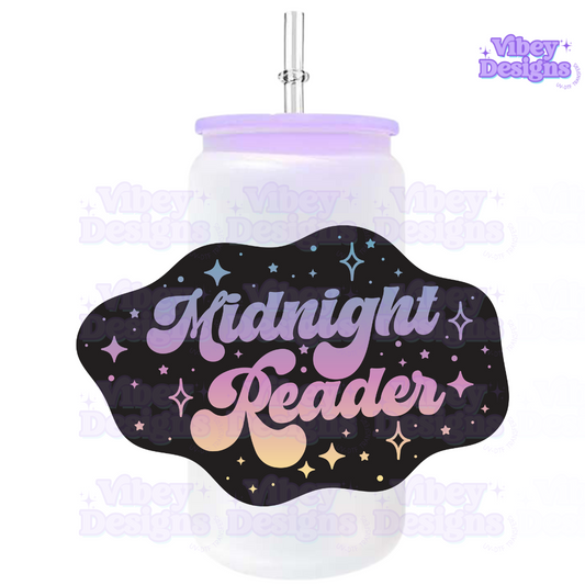 RTS UV-DTF Transfer for Bottle, Glass, Mug, Diary - Midnight Reader