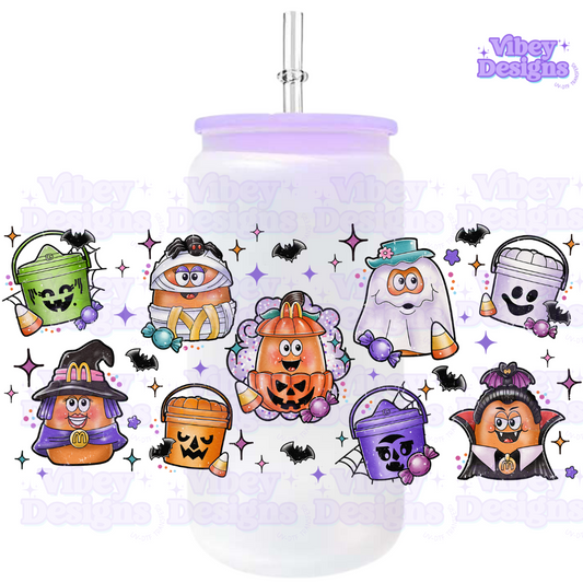 Uv Dtf Wrap For 16oz Libbey Glass - Halloween Nuggies