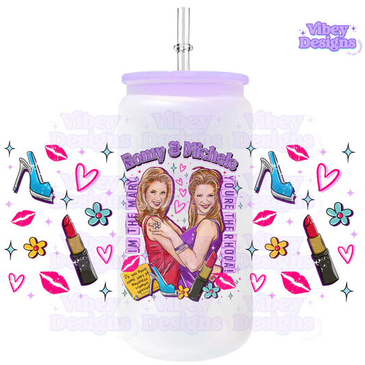 Uv Dtf Wrap For 16oz Libbey Glass - Romy & Michele