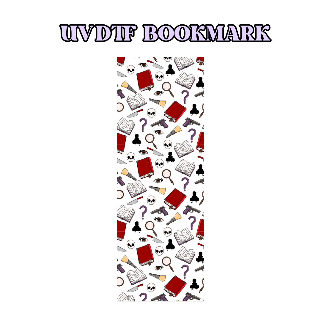 Mystery, Suspense, Plot Twist UV DTF Bookmark Wrap - Thrilling, Permanent, Waterproof Design