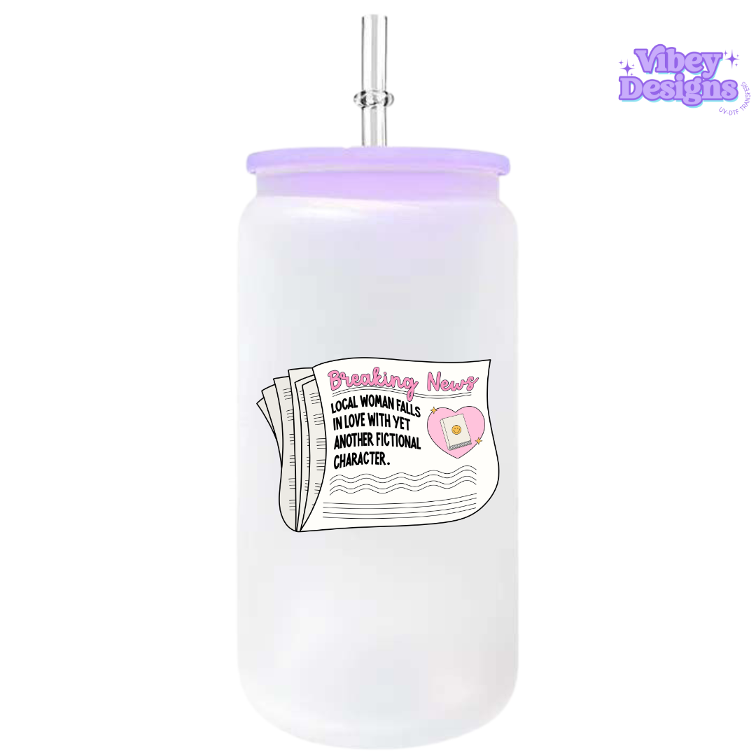 UV-DTF Transfer for Bottle, Glass, Mug, Diary - Breaking News Paper