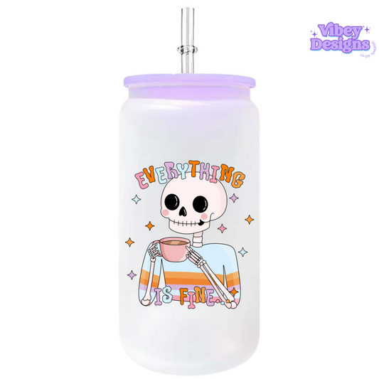 UV-DTF Transfer for Bottle, Glass, Mug, Diary - Everything is Fine