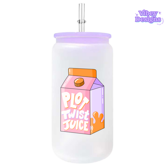 UV-DTF Transfer for Bottle, Glass, Mug, Diary - Plot Twist Juice