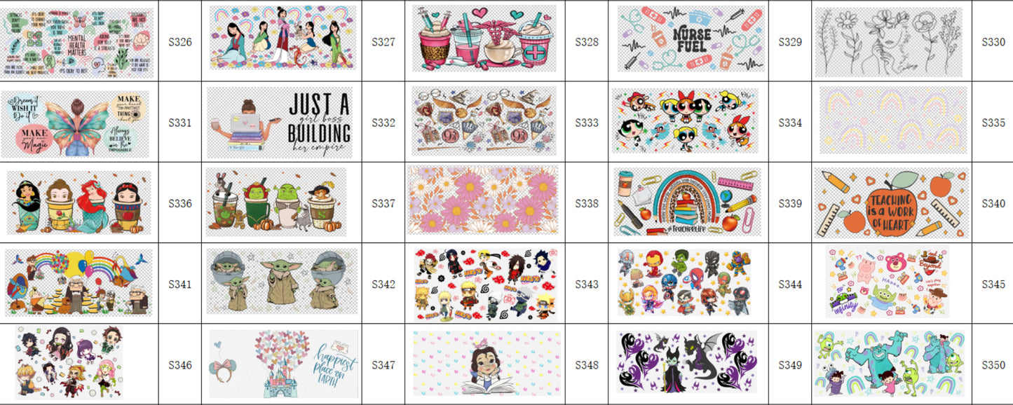 Designs 326-350