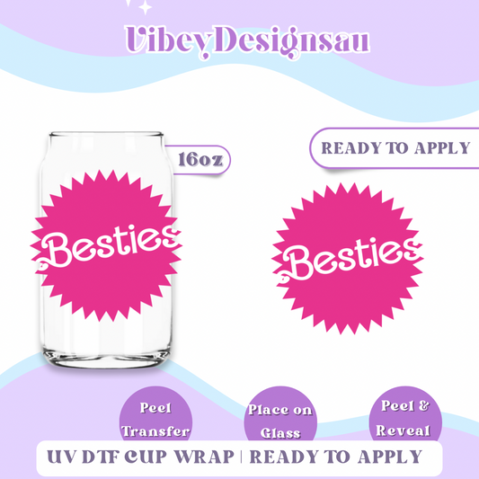 Uv dtf Decal - Pink Besties