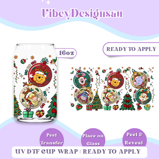 RTS 16OZ Cup Wrap - Christmas Bear & Friends