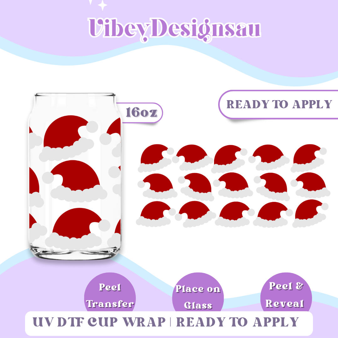 RTS 16OZ Cup Wrap - Santa Hats