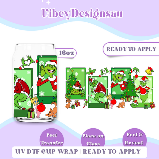 RTS 16OZ Cup Wrap - Green Xmas