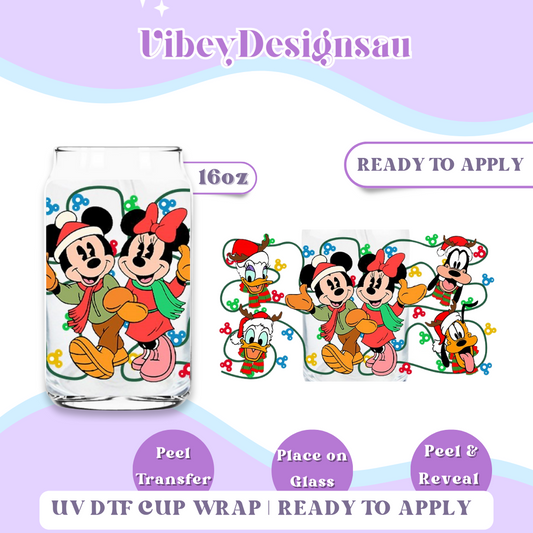 RTS 16OZ Cup Wrap - Cute Cartoon Christmaslights